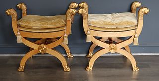 Vintage And Quality Pair Of Carved And Gilt