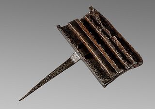 Iron Wool Comb. English c.18th century AD. 