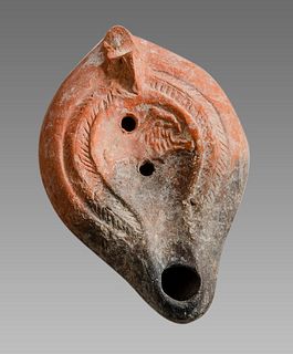 Large Ancient Roman North Africa Oil Lamp c.2nd century AD. 