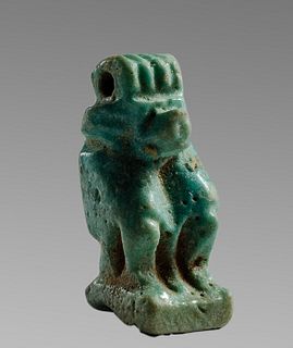 Ancient Egyptian Faience Baboon Amulet c.664-343 BC. 