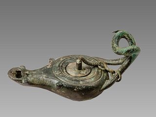 Ancient Roman Bronze Oil Lamp c.1st-4th century AD.