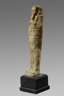 Ancient EGYPTIAN GREEN FAIENCE USHABTI Late Period c.664-332 BC. 