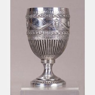An English Sterling Silver Goblet with Gilt Wash, London, 1807-1808 Hallmarks.