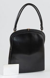 Vintage Black Leather Handbag
