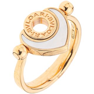 RING WITH MOTHER OF PEARL. 18K PINK GOLD. BVLGARI, BVLGARI BVLGARI CUORE COLECTION
