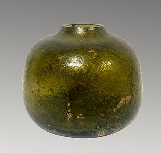 Ancient Islamic Glass Bottle c.8th century AD.