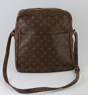Louis Vuitton Brown Monogram Coated Canvas GM Marceau Shoulder Bag, the exterior with a front half pocket and coated canvas adjustab...