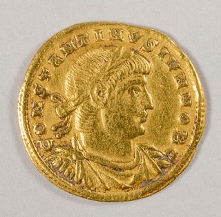 Ancient Roman Constantine II caesar, Solidus 316 – 337 AD. 