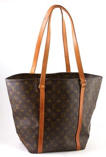 Louis Vuitton Coated Canvas Brown Monogram PM Sac Shopping Bag, with double vanchetta leather handles and gold hardware, the interio...