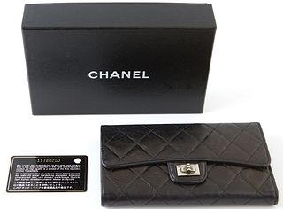 Chanel Reissue Bifold Black Wallet, c