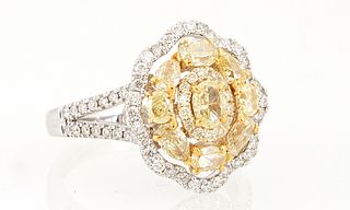 Lady's 14K White Gold Floriform Dinner Ring