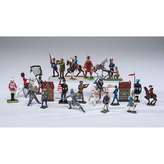 A Collection of Painted Metal Toy Military Figures