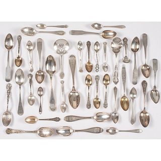 An Assorted Group of Sterling and Coin Silver Spoons, Plus