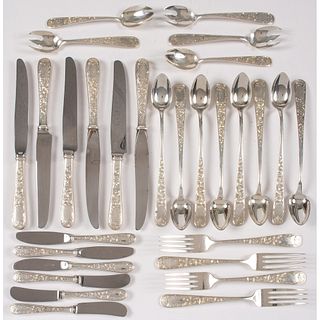 A Group of S. Kirk and Sons Sterling Flatware in the Old Maryland Pattern