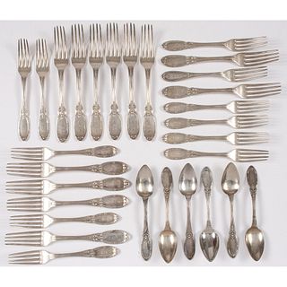 A Group of William Gale & Son Coin Silver Flatware