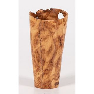 A Turned Burl Wood Vase by Jeff Salter