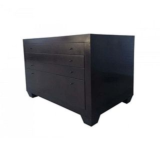 Stunning Four-Drawer Dresser in Dark Walnut Finish
