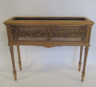 Louis XV1 Style Carved And Gilt Wood Planter