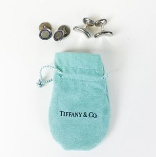 2 Pairs Tiffany & Co. Sterling Cufflinks