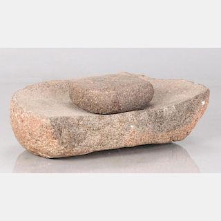 A Native American Grinding Stone, 20th Century.