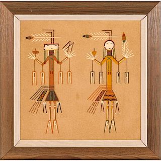 A Navajo Sand Painting, 20th Century.