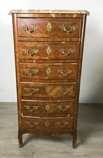 19th-Century French Tulipwood Lingerie Chest
