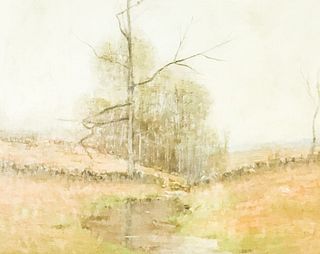 Robertson Mygatt Oil on Wood Panel Landscape