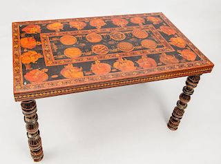 Persian Style Figural Painted Table