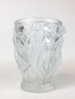 Lalique Bacchantes French Crystal Vase
