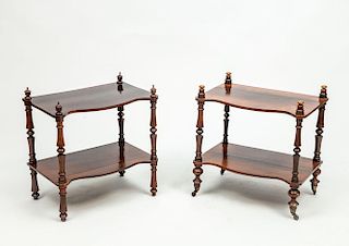 Assembled Pair of Rosewood End Tables
