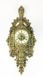 French Bronze Cartel Clock