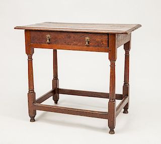 William and Mary Stained Oak Side Table