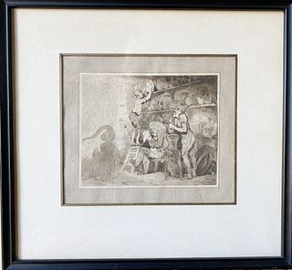 Pen & Ink Wash on Paper by Thomas Rowlandson