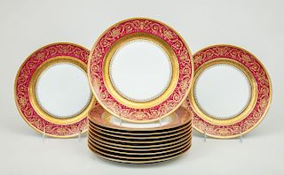 Set of Twelve Limoges Porcelain Plates