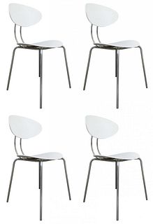 Set of 4 Chairs By Sintesi Model Elyt, Made in Italy
