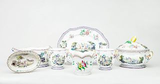 Group of Modern French Faience Table Articles