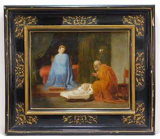 18C Italian Old Master's Nativity Scene Painting