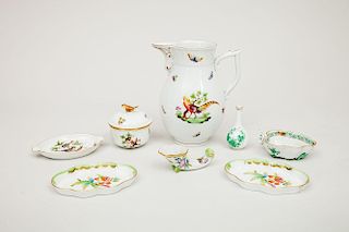 Group of Herend Porcelain Table Articles
