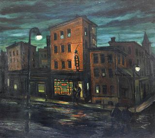 Gordon Steele Modern Nocturnal Street Painting