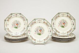 Set of Eleven Rosenthal Octagonal Brunch Plates, in the Sevilla Pattern