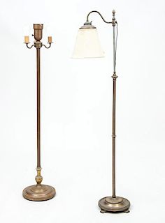 Two Gilt-Metal Floor Lamps