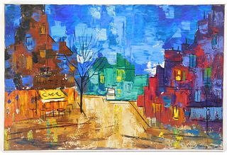 John Parks Modern Abstract Cityscape Painting