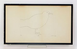 Beth Van Hoesen Modern Seagull Engraving