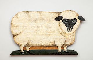 Two Trade Signs in the Shape of a Sheep and a Pig