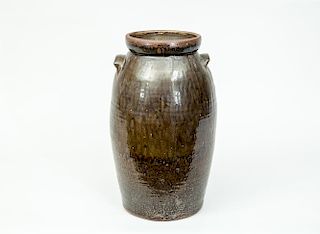 Brown-Glazed Pottery Pot
