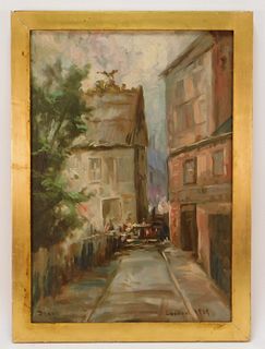 1909 Impressionist London Street View Painting
