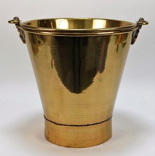 LG Spun Brass Coal Bucket with Handle