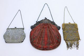 3PC Victorian Beaded Purse Group