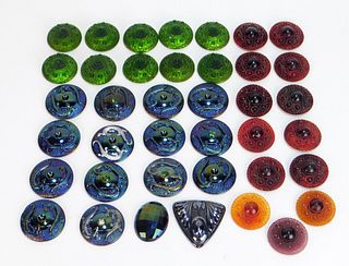39PC Victorian Glass Button Group