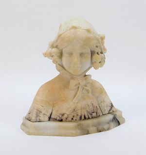 A. Giorgi Bust of an Italian Girl Marble Sculpture